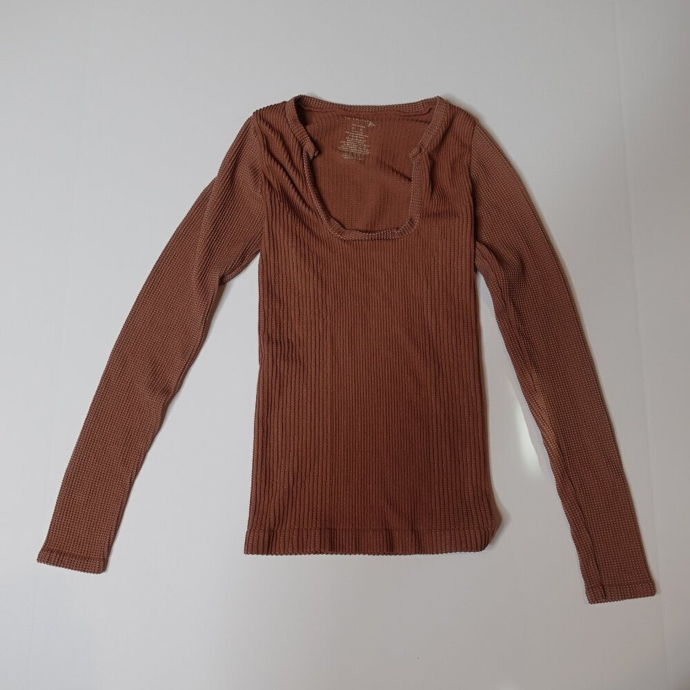 Free People Intimately Clean Slate Layering Top in tan Size M L NWOT